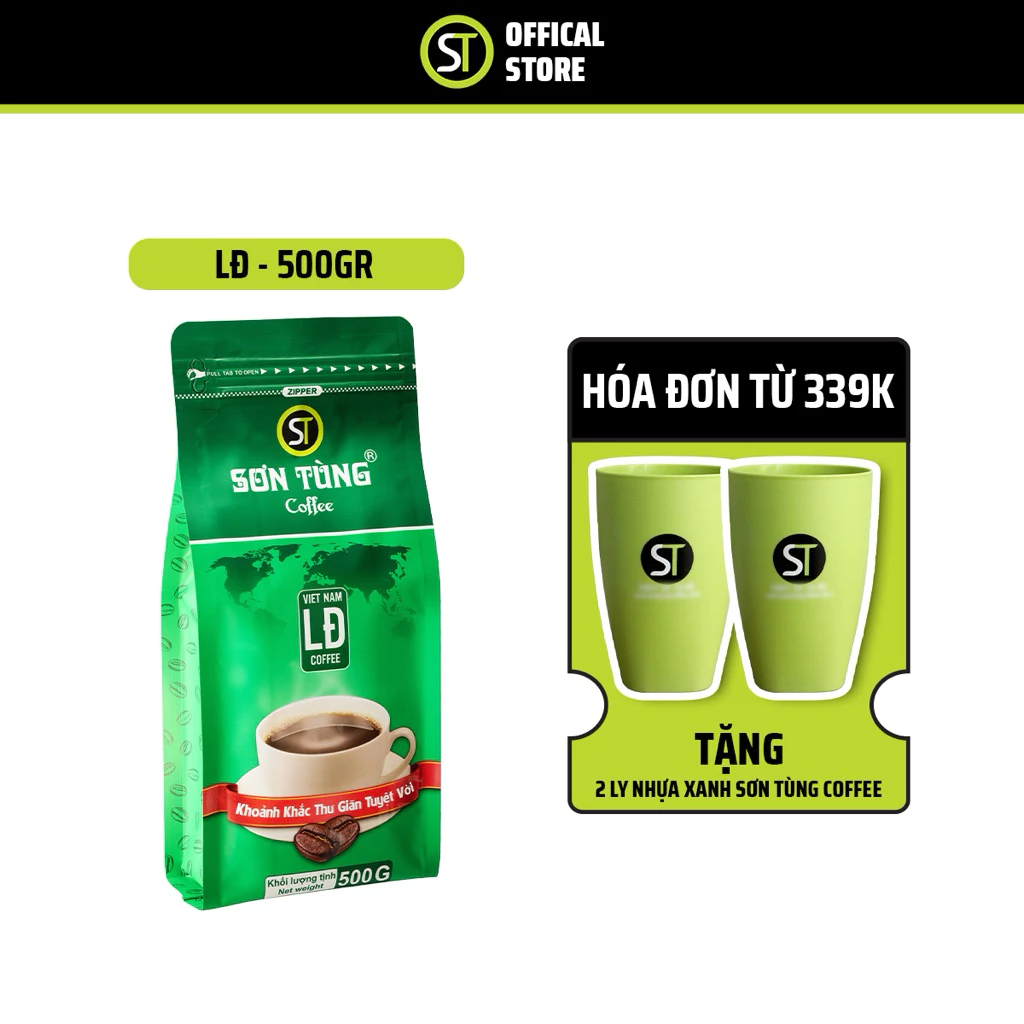 Sơn Tùng コーヒー 伝統ブレンド 濃い味 フィンフィルター用 挽き豆コーヒー粉 500g