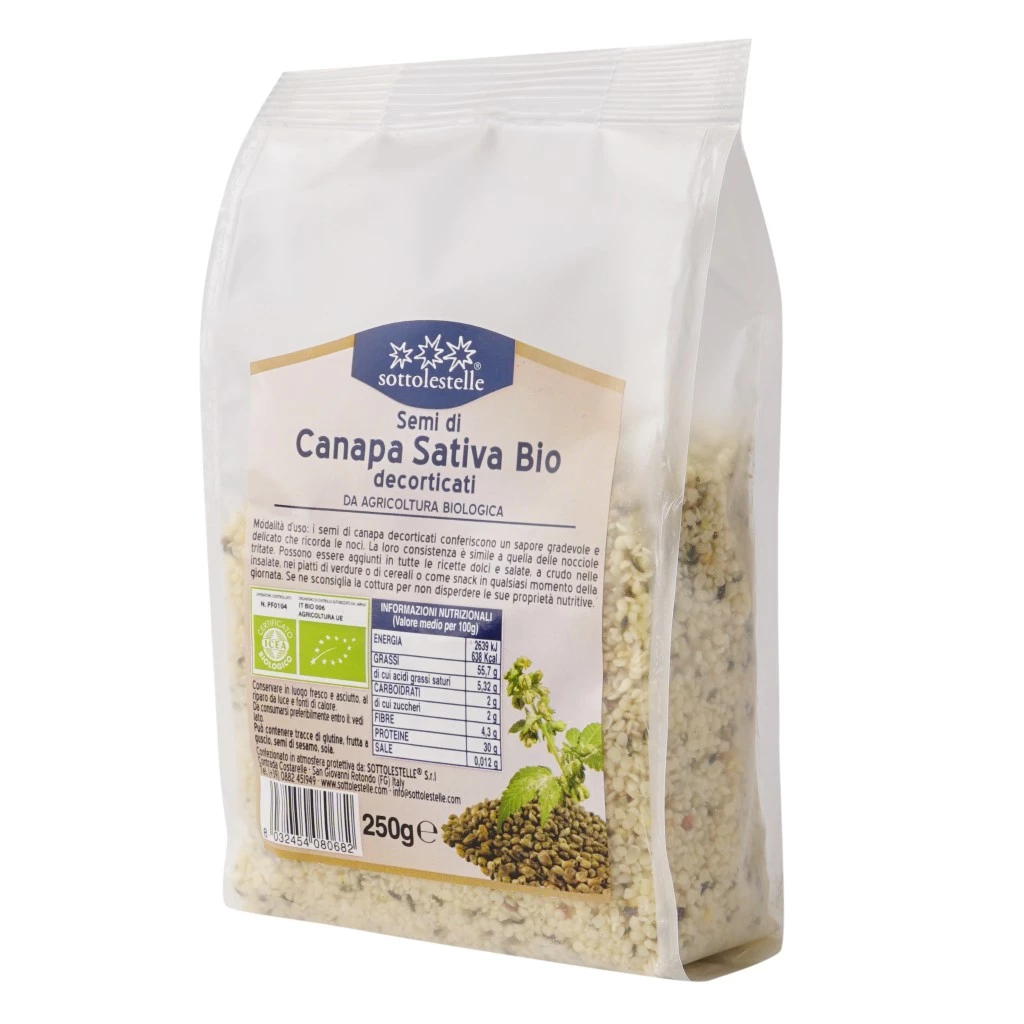 ソットレステッレ 有機殻なしヘンプシード 250g