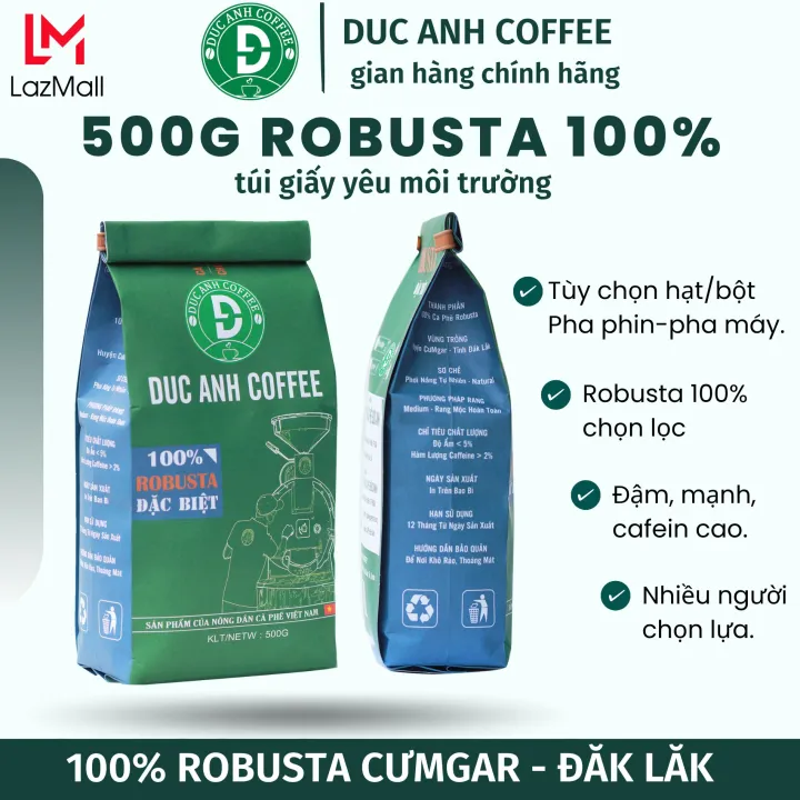 ローストコーヒー 100%ロブスタ種 パウダー 500g DUC ANH COFFEE