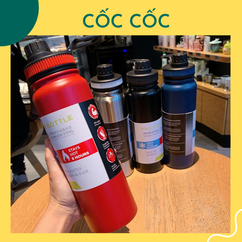 マルチカラーのスポーツ304ステンレス鋼を備えたスポーツボトルには、800ml -COC COC -REDの容量がある高品質の24Hティードロワーがあります。