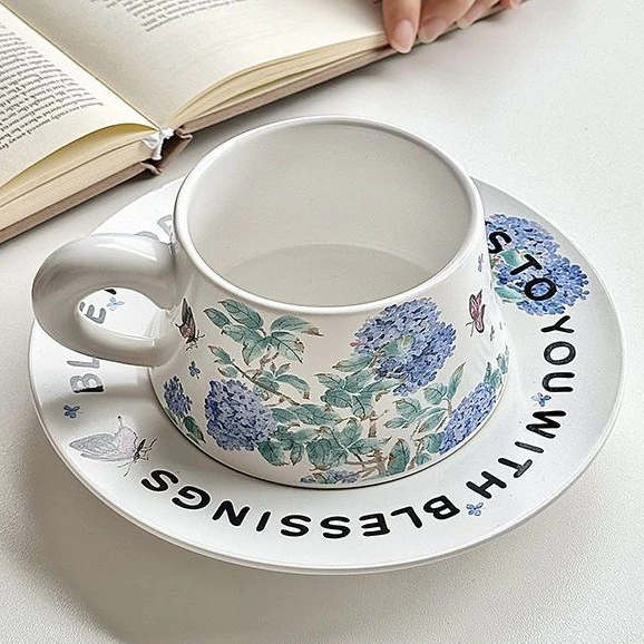 「春の日」高級磁器カップ＆ソーサーセット 260ml 誕生日・記念品ギフト