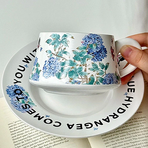 「春の日」高級磁器カップ＆ソーサーセット 260ml 誕生日・記念品ギフト