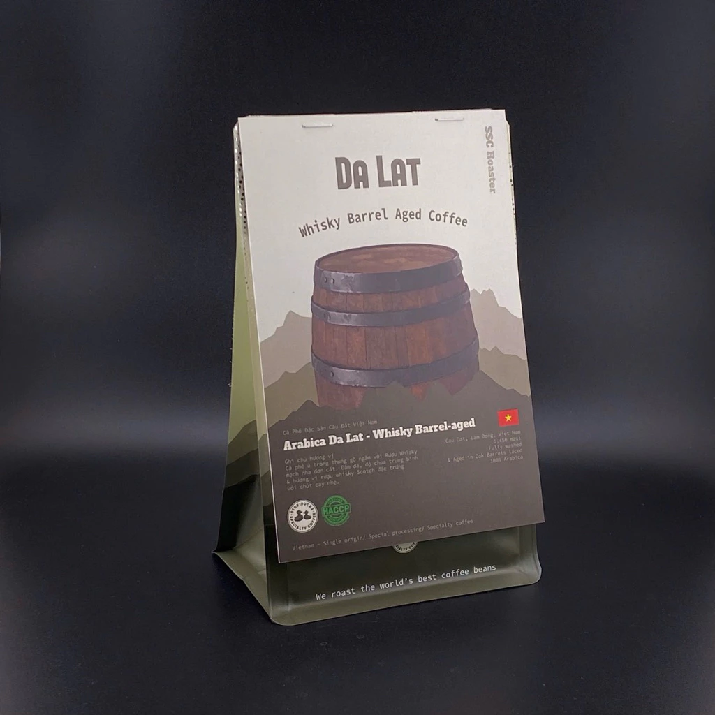 【SSCロースター】カウダット産ダラット スペシャルティ アラビカ オーク樽熟成コーヒー粉 250g (甘く芳醇な香り、プアオーバー用)