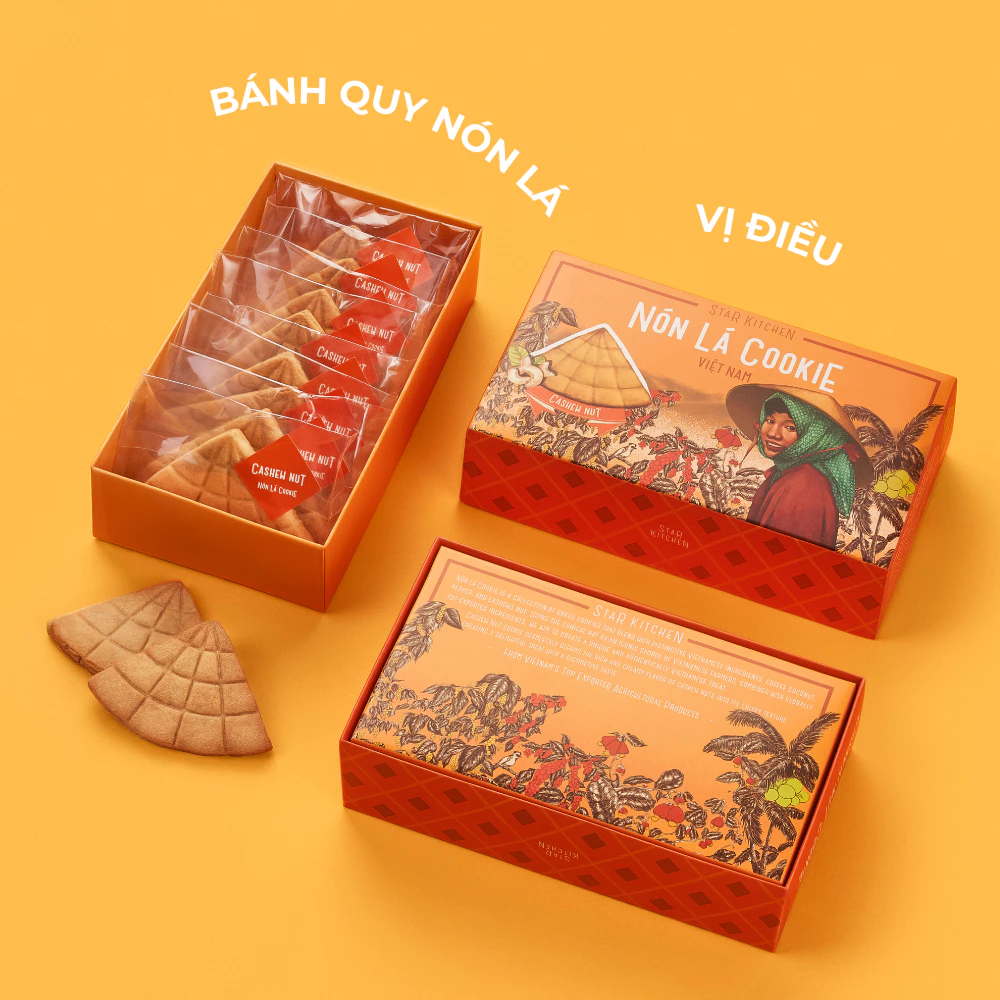 「Star Kitchen」ベトナム伝統ノンラー型サクサクカシューナッツクッキー