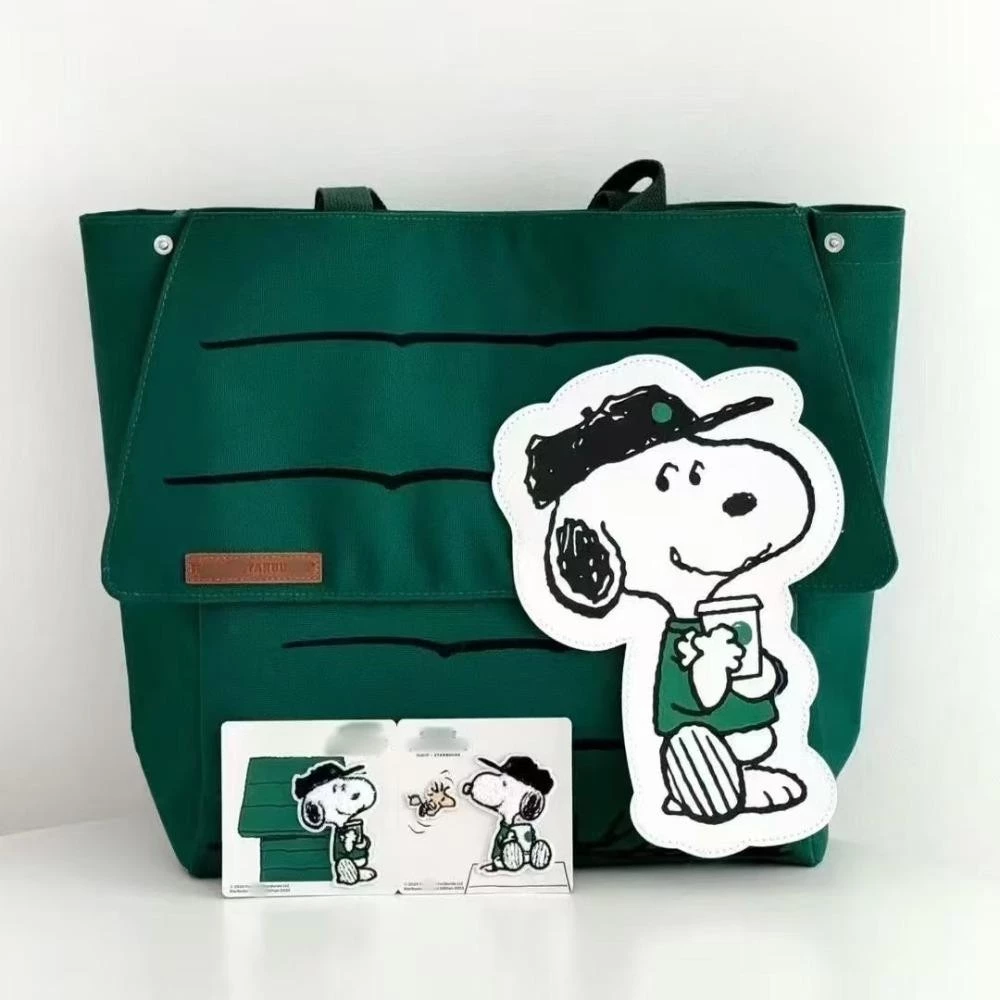 スターバックス HOBEE スヌーピー 大容量キャンバスバッグ | ファッションショルダー＆トート