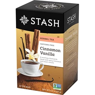 スタッシュ アメリカ産 シナモンバニラ ブラックティー ティーバッグ (20袋入) - 濃厚で香り高い、心温まる一杯