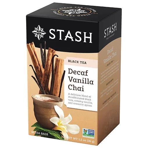スタッシュ デカフェバニラチャイ ティーバッグ (米国産) - 心安らぐ香りと風味