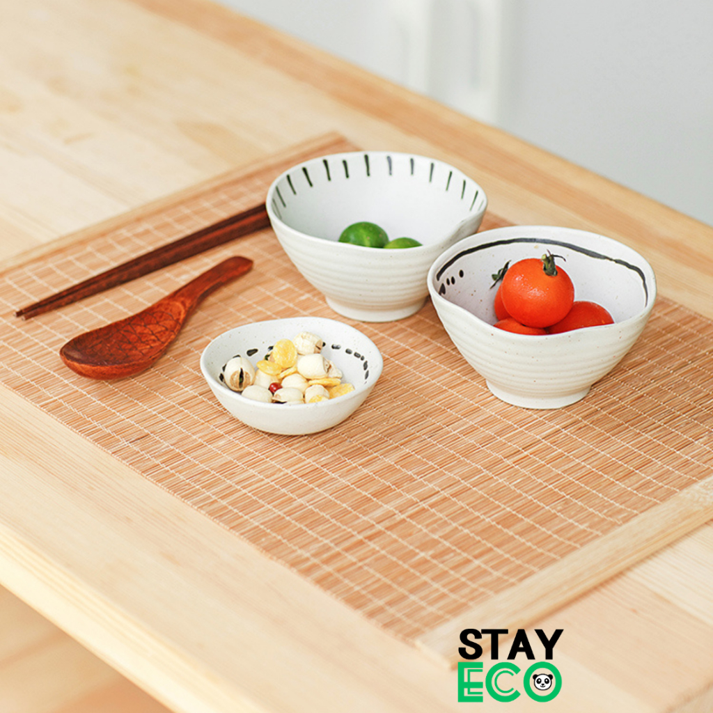 ダイニングテーブル用竹マット 竹製手作り 長方形 STAY ECO