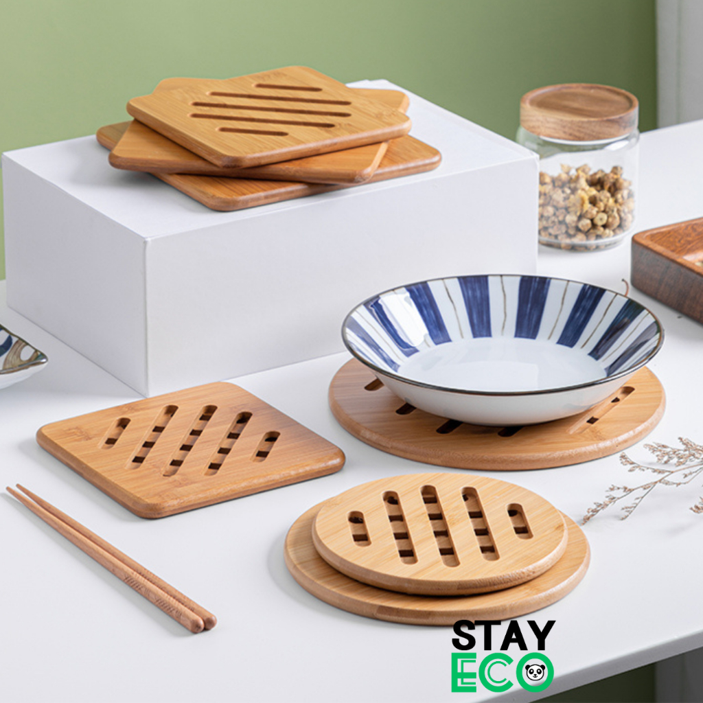 断熱ポットマット 竹製 厚手タイプ 形もサイズも豊富  STAY ECO
