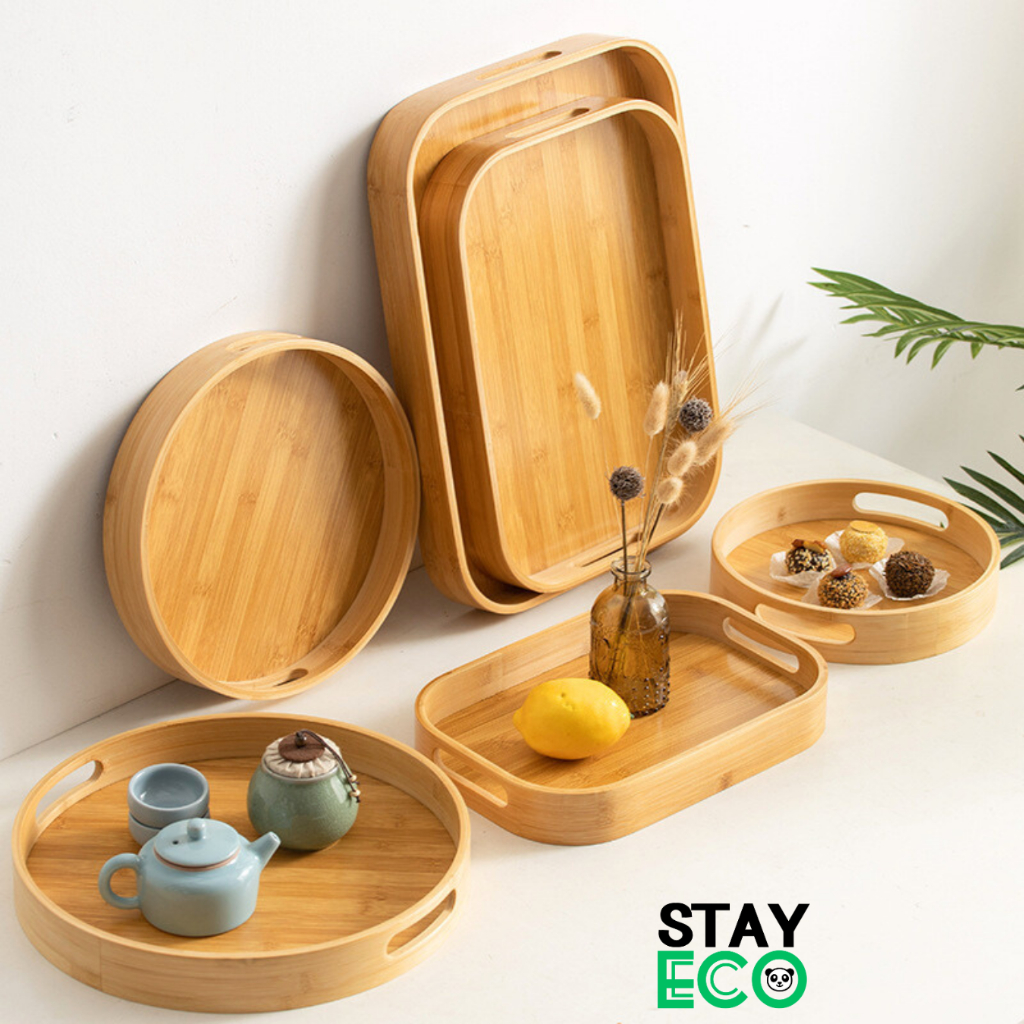 竹製ティートレイ 断熱性と繊細なエッジを備えた高品質 STAY ECO