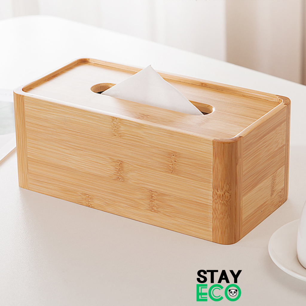 竹製ティッシュボックス 高級品 長方形 衛生的で安全 STAY ECO