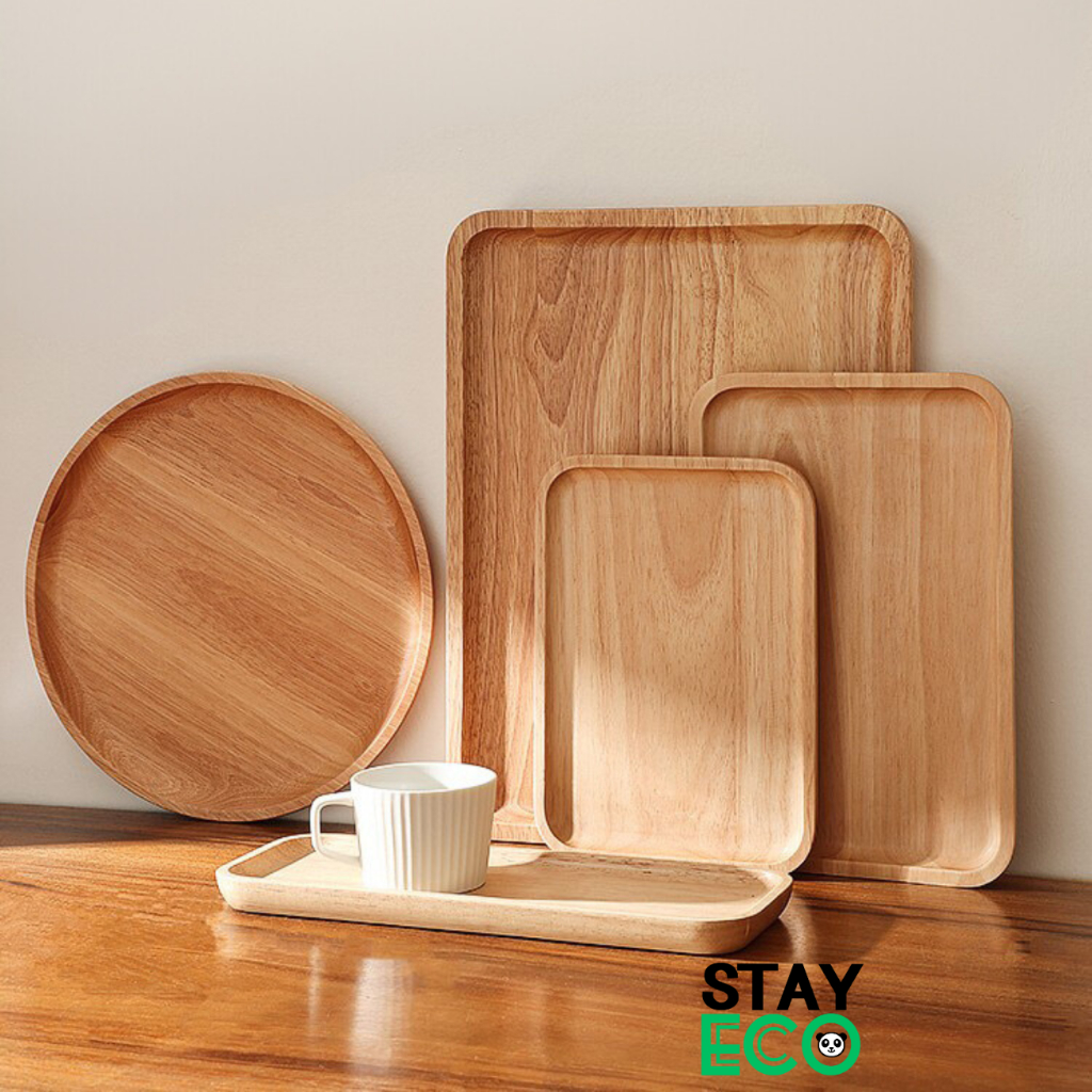 木製トレイ 高品質のクスノキ 複数のサイズ お茶の装飾用 STAY ECO