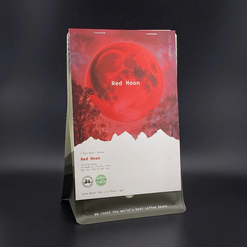 Stupiducks SSCロースター スペシャルティコーヒー『Red Moon Strawberry Candy (Monday)』挽き豆 (粉) 500g - ドリップ/Pour Over 専用 苺キャンディの香り