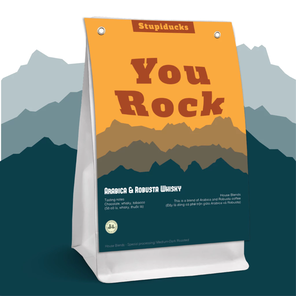 Stupiducks Specialty Coffee (SSC) YOU ROCK ロブスタ＆アラビカブレンド エスプレッソ用極細挽きコーヒー粉 150g