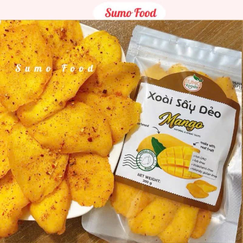 SUMO FOOD 特製 塩唐辛子風味 柔らかマンゴーチップス 丸ごと一枚 500g - 絶妙な甘酸っぱさ＆ピリ辛、繊維質ゼロ
