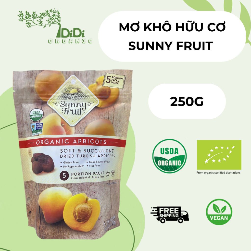 サニーフルーツ オーガニック ドライアプリコット 自然な甘み 250g SUNNY FRUIT