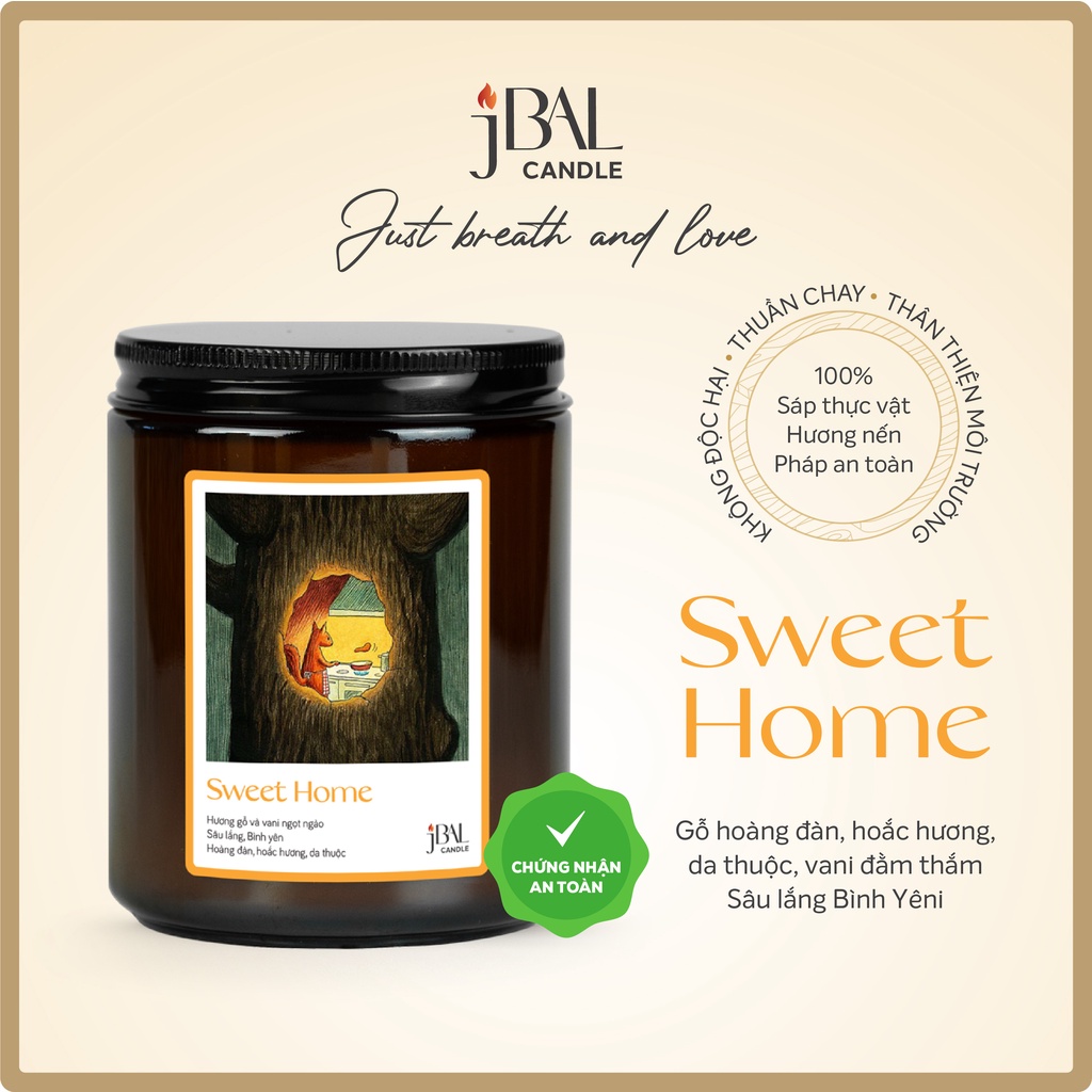 Sweet Home アロマ ウッド＆バニラ キャンドル リラックス 200g Sweet Home