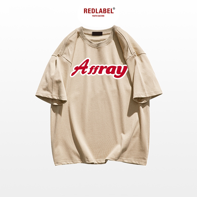 レッドレーベル AFFRAY Tシャツ ユニセックス 半袖 オーバーサイズ 綿100% Lサイズ REDLABEL