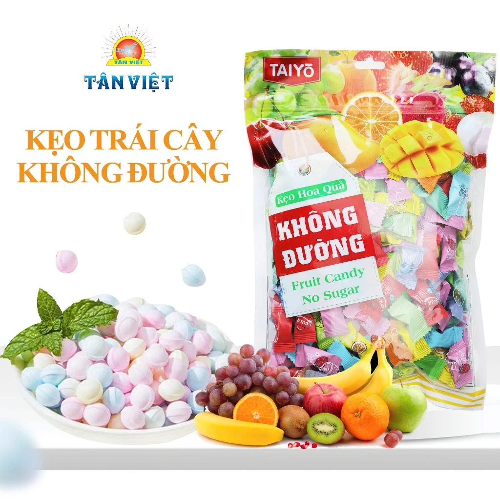 タンベトフード 無糖フルーツミックスミントキャンディ ビタミンC配合 爽やかクール 210g