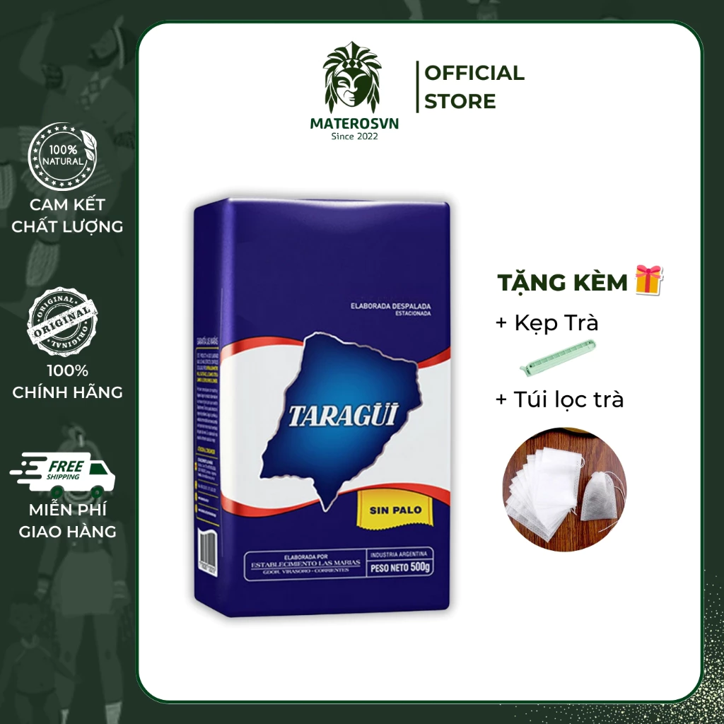 マテ茶 タラグイ シン・パロ 伝統的な茎なしマテ茶 500g – 100%マテ葉
