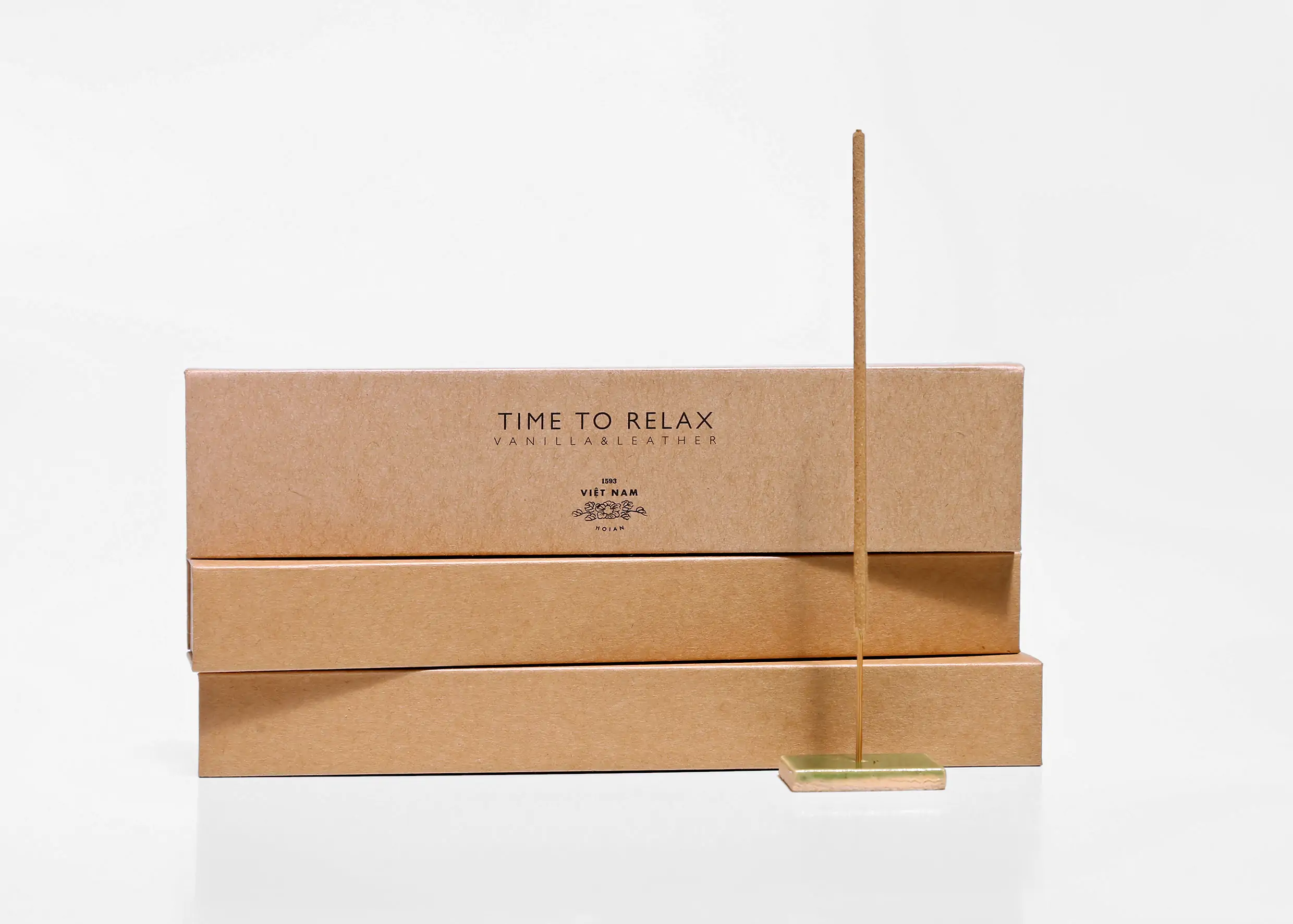 タラン アロマお香スティック タイムトゥリラックス - バニラ＆レザーの香り