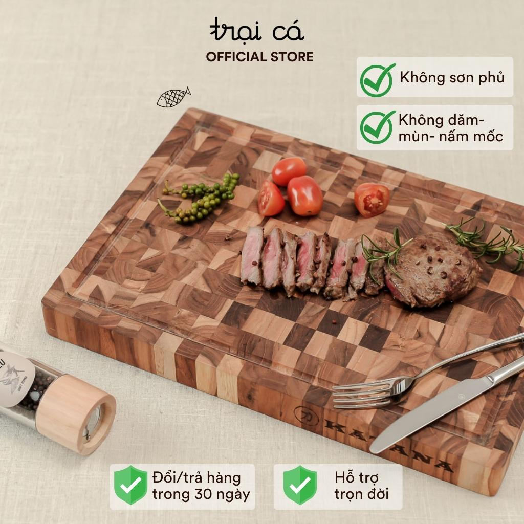 チーク材まな板 KATANA 長方形 カビなし 輸出製品 TRAI CA