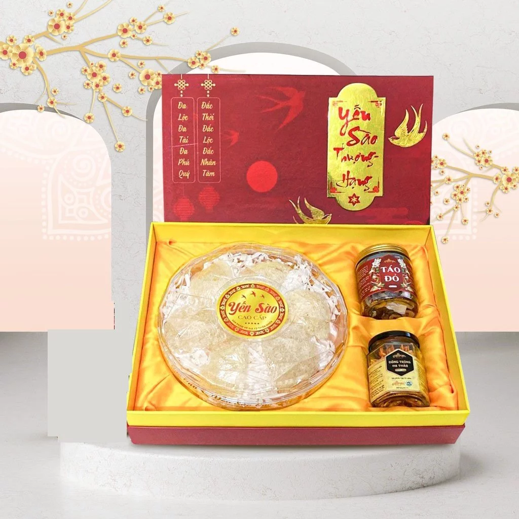 テト正月向け高級ツバメの巣ギフトセット 30g（精製ツバメの巣、ナツメ、冬虫夏草配合）