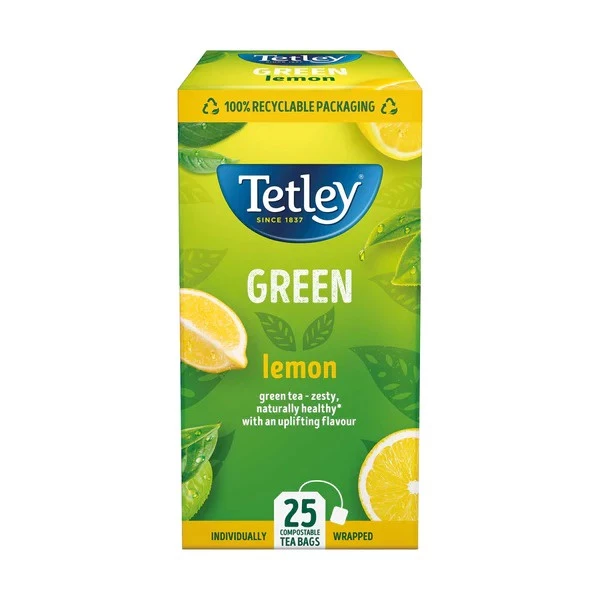 テトリー グリーンレモン 緑茶ティーバッグ (英国産)