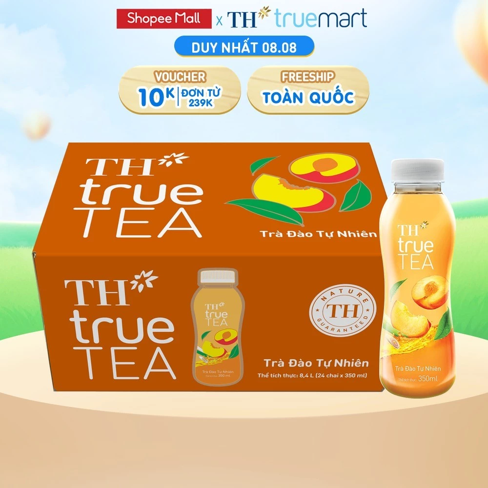 TH true TEA milk 天然ピーチミルクティー 350ml (24本入り)