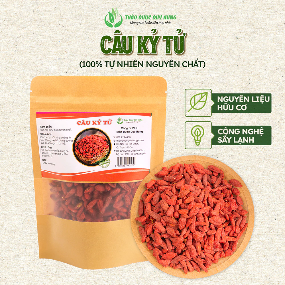 【Thảo Dược Duy Hưng】寧夏産 プレミアム クコの実（ゴジベリー）乾燥 200g - 大粒で甘く栄養豊富