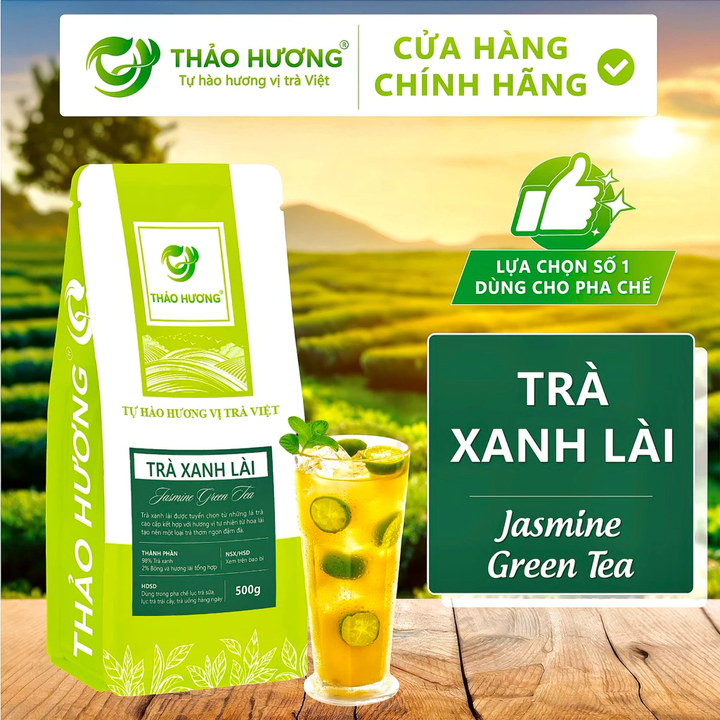 タオフォン ジャスミン緑茶 500g - レモンティー、フルーツティー、ミルクティー用