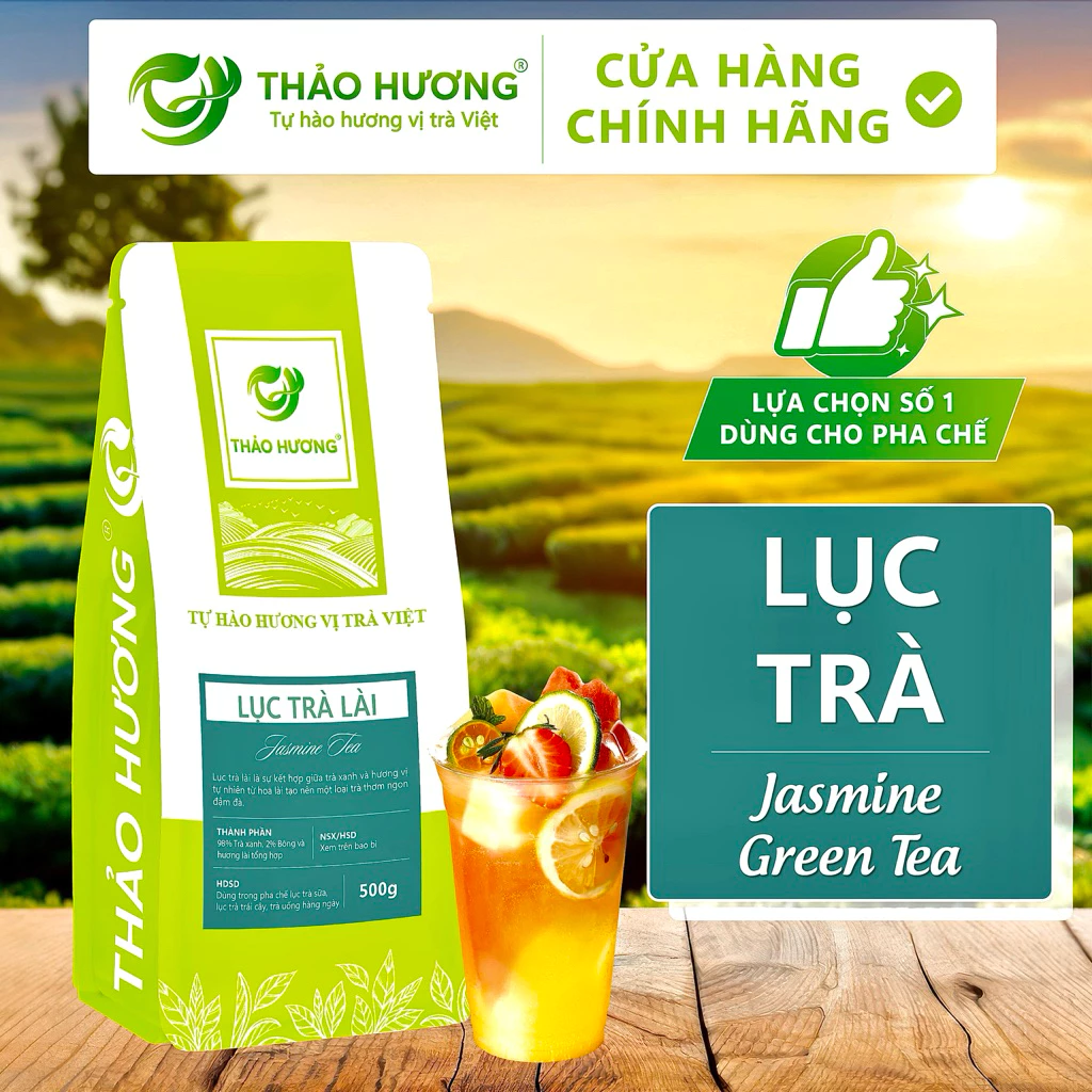 タオフォン ジャスミン緑茶 500g - レモン・フルーツ・ミルクティーベースに最適