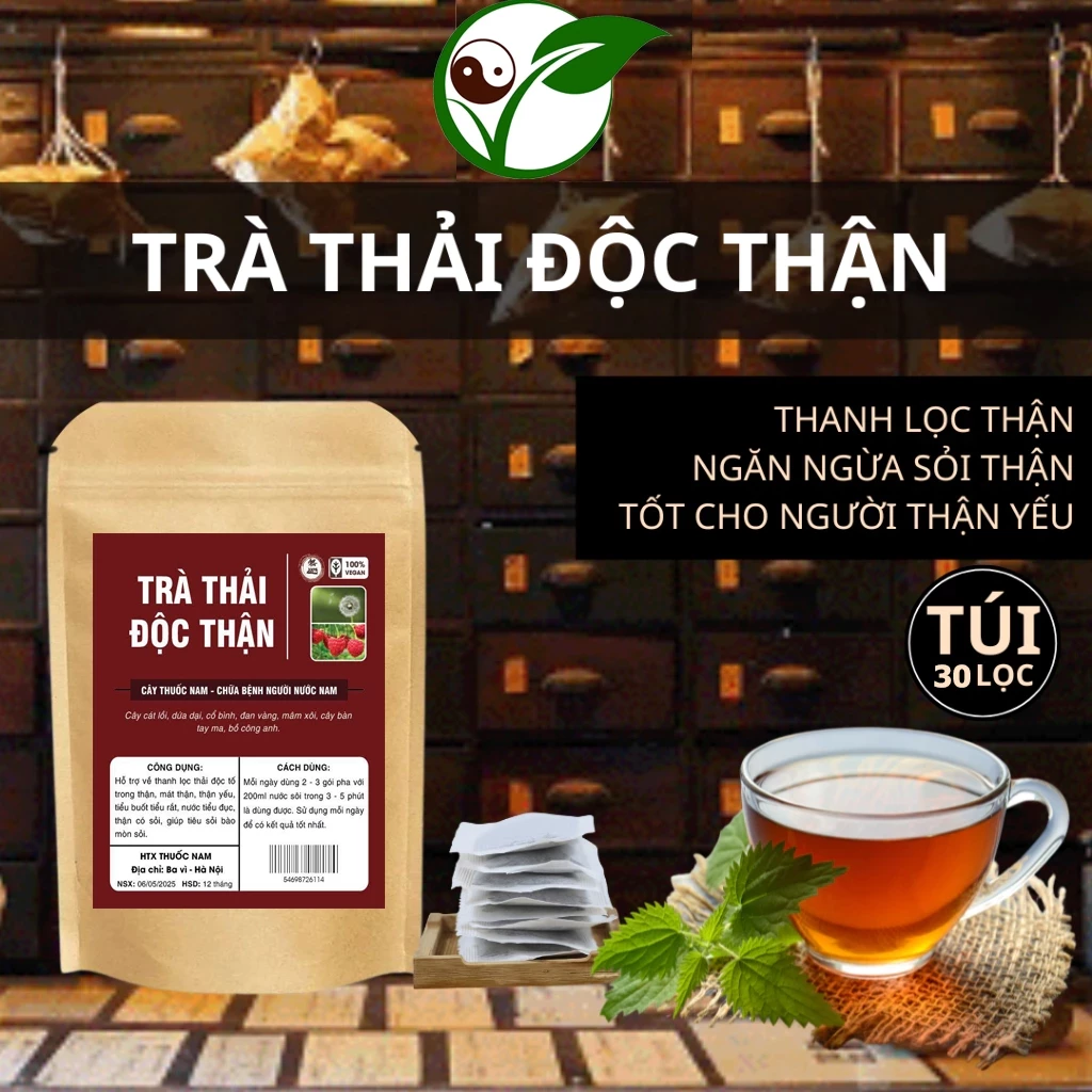 「Thảo Mộc Xanh Farm」腎臓デトックスティー - 腎臓・尿路の健康をサポート（腎臓・尿路結石、腎機能回復に）- ティーバッグ30個入り