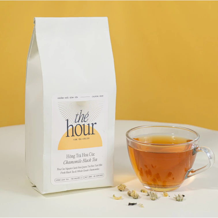 The Hour カモミールハーブティー 200g 大袋入り - デトックス＆リラックス、良質な睡眠へ