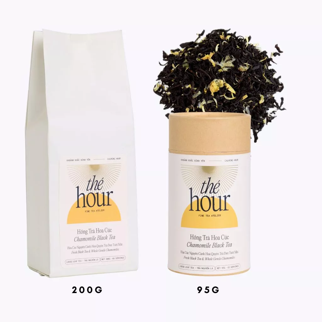 The Hour カモミールハーブティー 200g 大袋入り - デトックス＆リラックス、良質な睡眠へ