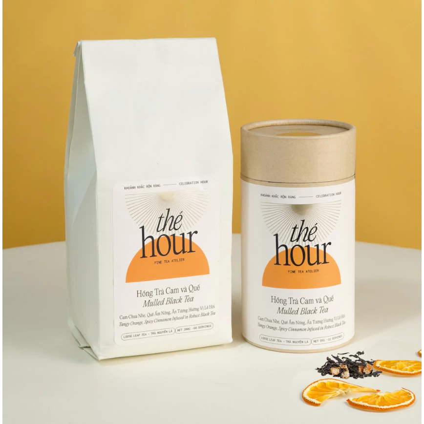 「The Hour」オレンジシナモン ハーブティー 200g 大容量 免疫力アップ 温活ブレンド