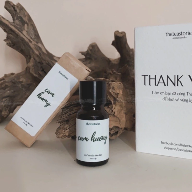 The Tea Stories ベルガモットアロマオイル 10ml 純粋 - 集中力・リフレッシュ、メッセージカード付き