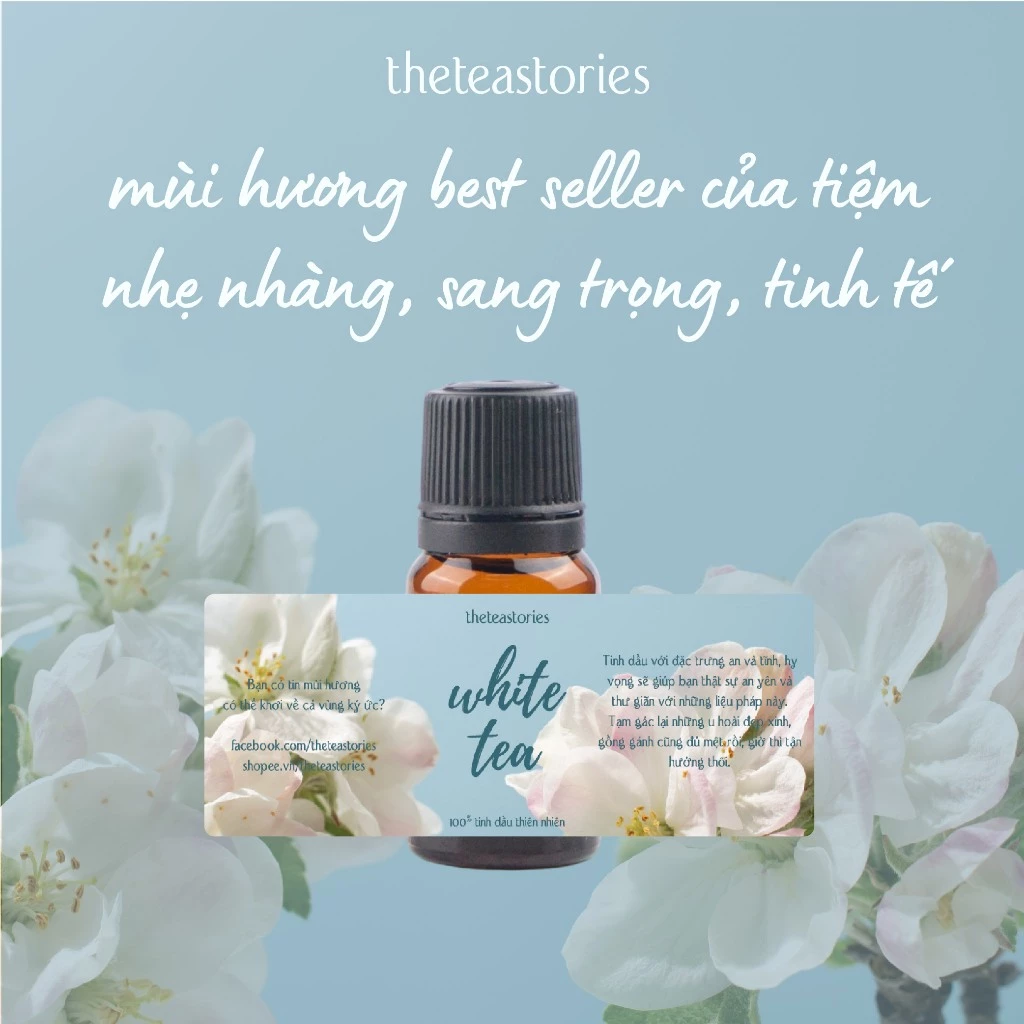 The Tea Stories ホワイトティーアロマオイル 10ml 心安らぐ香りの贈り物