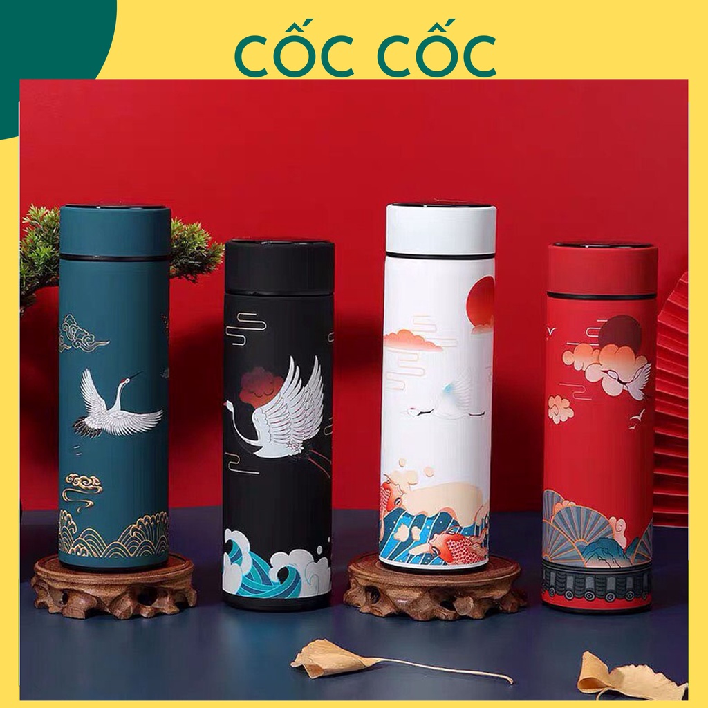 サーモスボトルは、水、紅茶、コーヒー、ギフトを飲むために使用されるCOC COC 500mlの王室である温度を表示します。