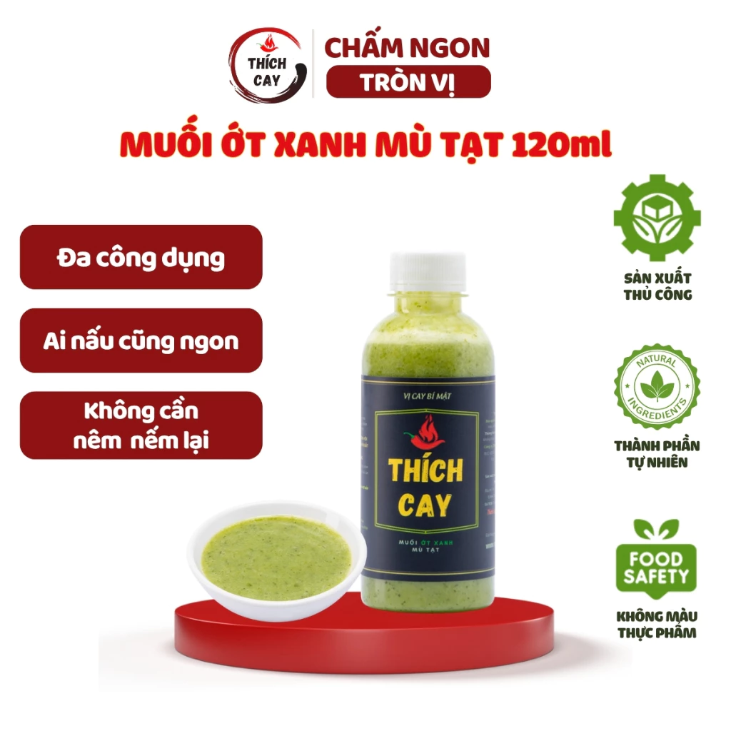 Thích Cay 激辛 青唐辛子ワサビソース 120ml - 濃厚旨辛シーフードディップ
