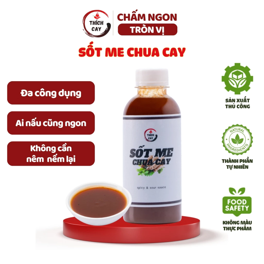 「Thích Cay」辛口タマリンド炒めソース 120ml (うずらの卵、貝、海鮮に)