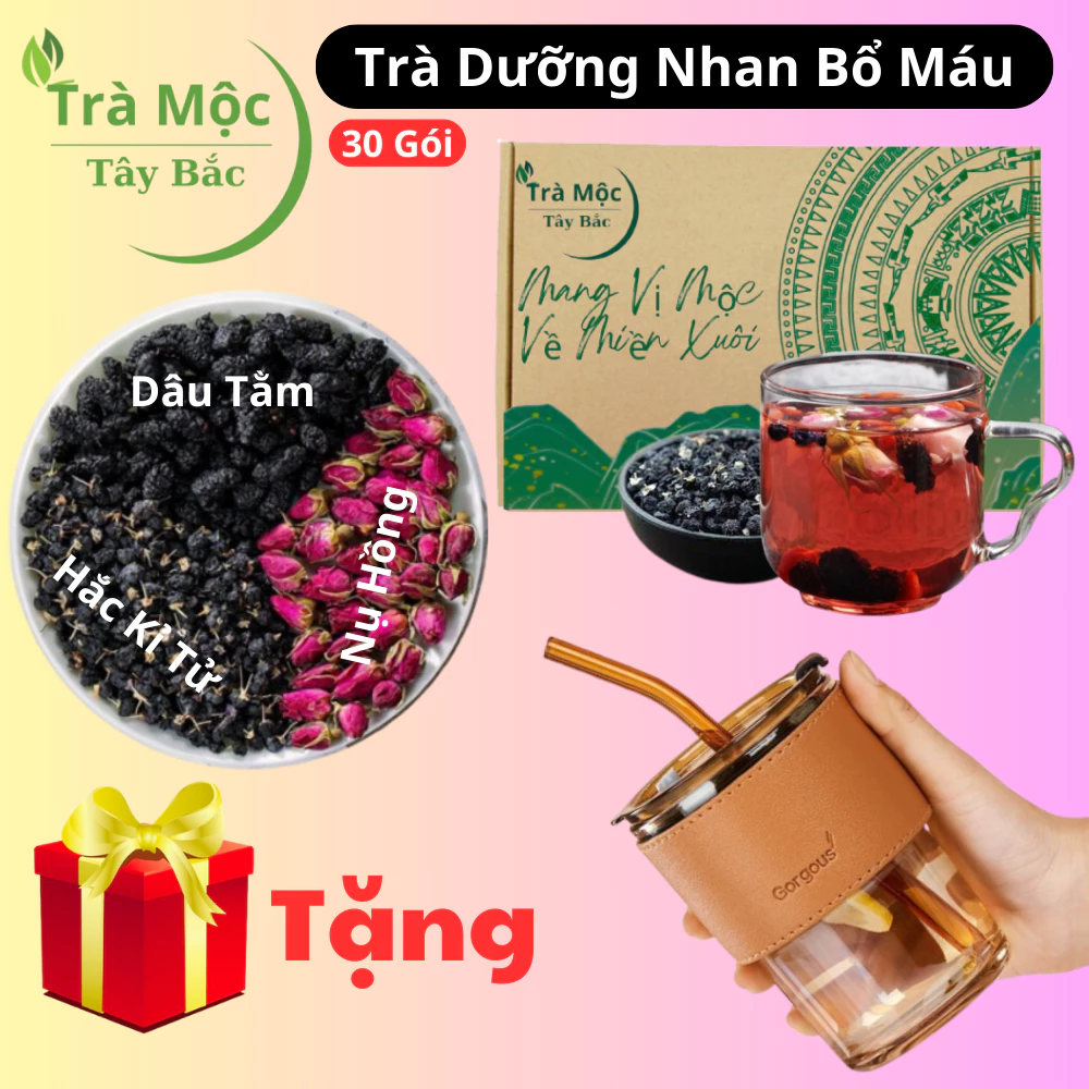 ローズ・黒クコ・桑の実 三種の美容補血ブレンドティー 30包入 | ギフト＆氷砂糖付き