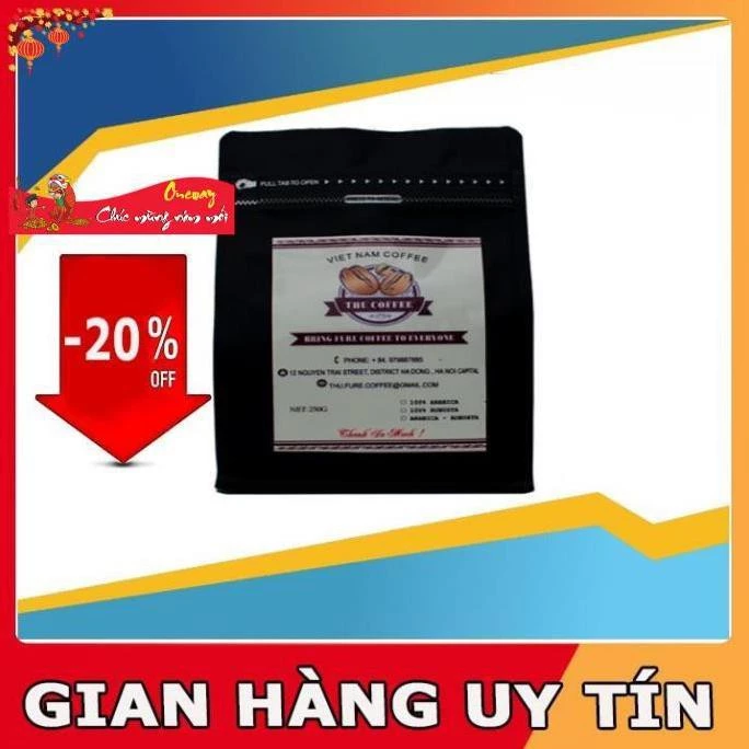 Thucoffee ベトナム産 ロブスタ焙煎コーヒー豆 250g (原種・無添加)