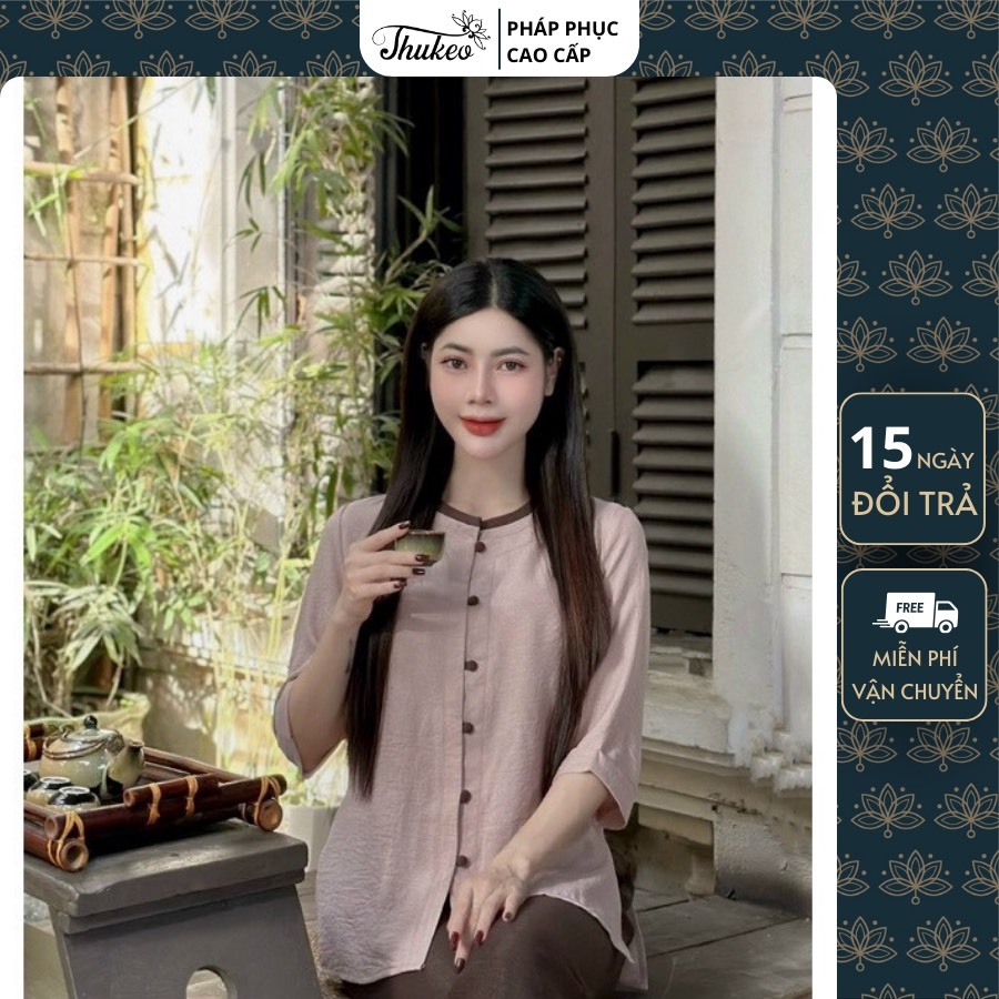 THUKEO 仏衣服 伝統的仏教着物 高級リネン素材 S-XL サイズ