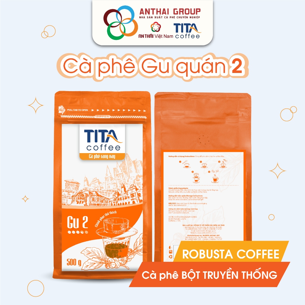 Tita Coffee GU2 ベトナム伝統製法 コーヒー粉 250g Tita