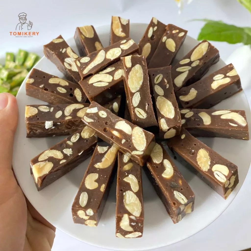 トミケリー 低糖質チョコレートヌガー (幸福キャンディ) 200g - ヘルシーで幸せな味わい
