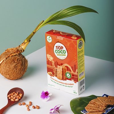 トップココ ダナン名物焼き菓子 ピーナッツ風味 自然素材 180g ハピヴィーガン