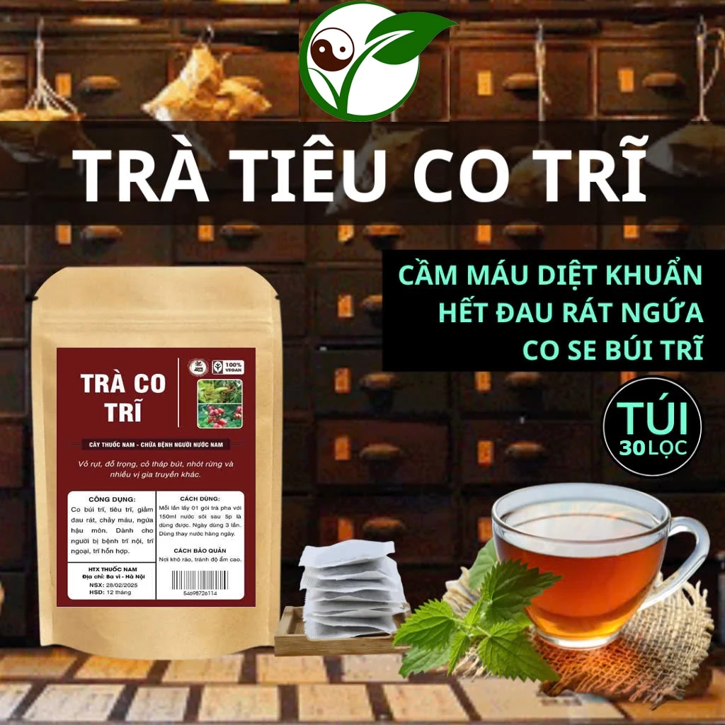 「Trà Tiêu Co Trĩ」痔対策ハーブティー - 出血・痛み・かゆみを和らげ、痔核を収縮 - 30袋入り