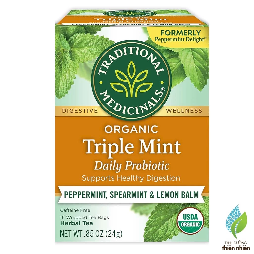 Traditional Medicinals オーガニック トリプルミントティー (スペアミント、ペパーミント、レモンバーム)