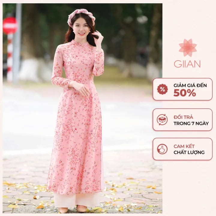 ベトナム衣装 アオザイ 花柄のロングドレス Giianの通販・個人輸入代行販売商品 vietnam porter